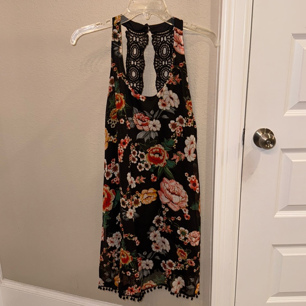 Floral A line dress size Medium